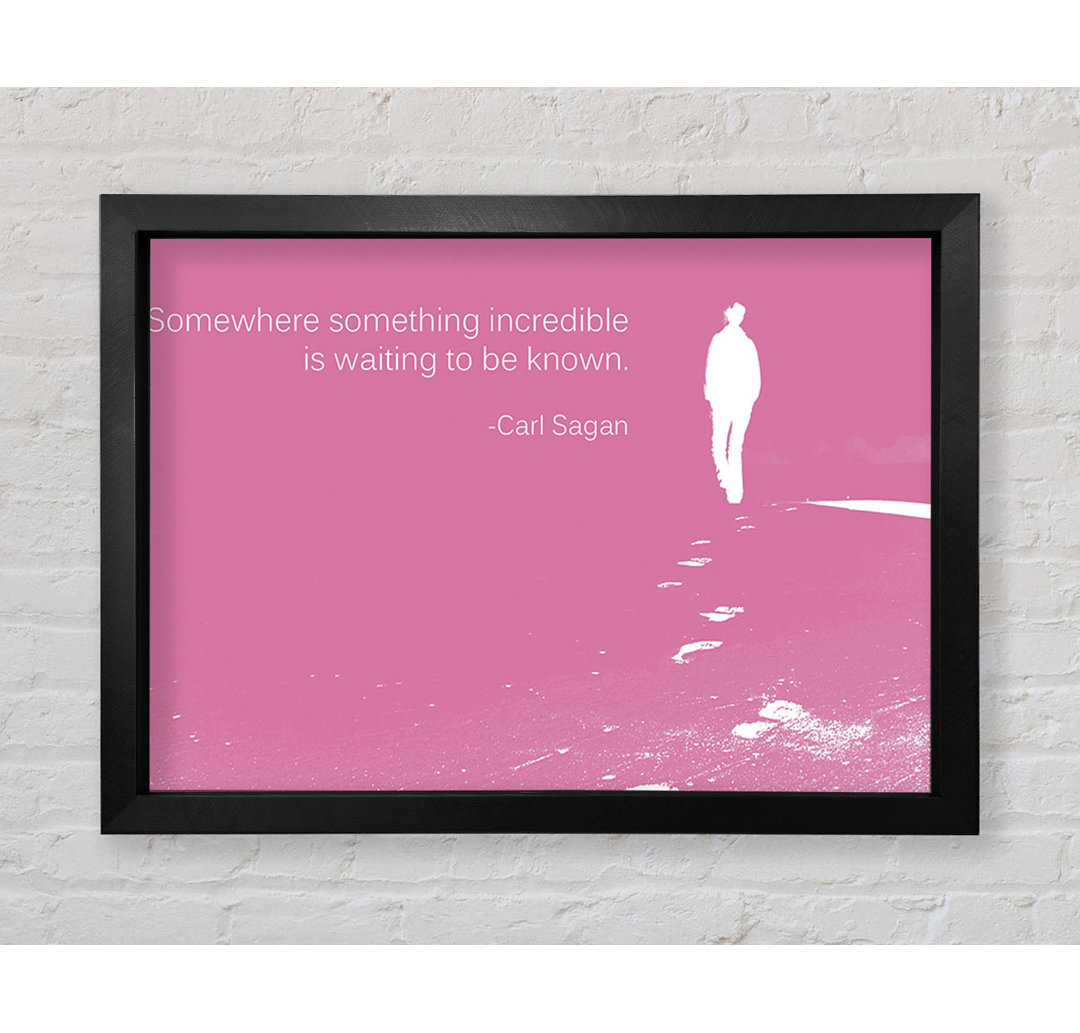 Carl Sagan Somewhere Something Pink - Einzelner Bilderrahmen Kunstdrucke