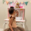 Teamson Kids Dreamland Castle 2 pièces Table de coiffeuse et tabouret avec miroir et accessoires pour poupée-107375229