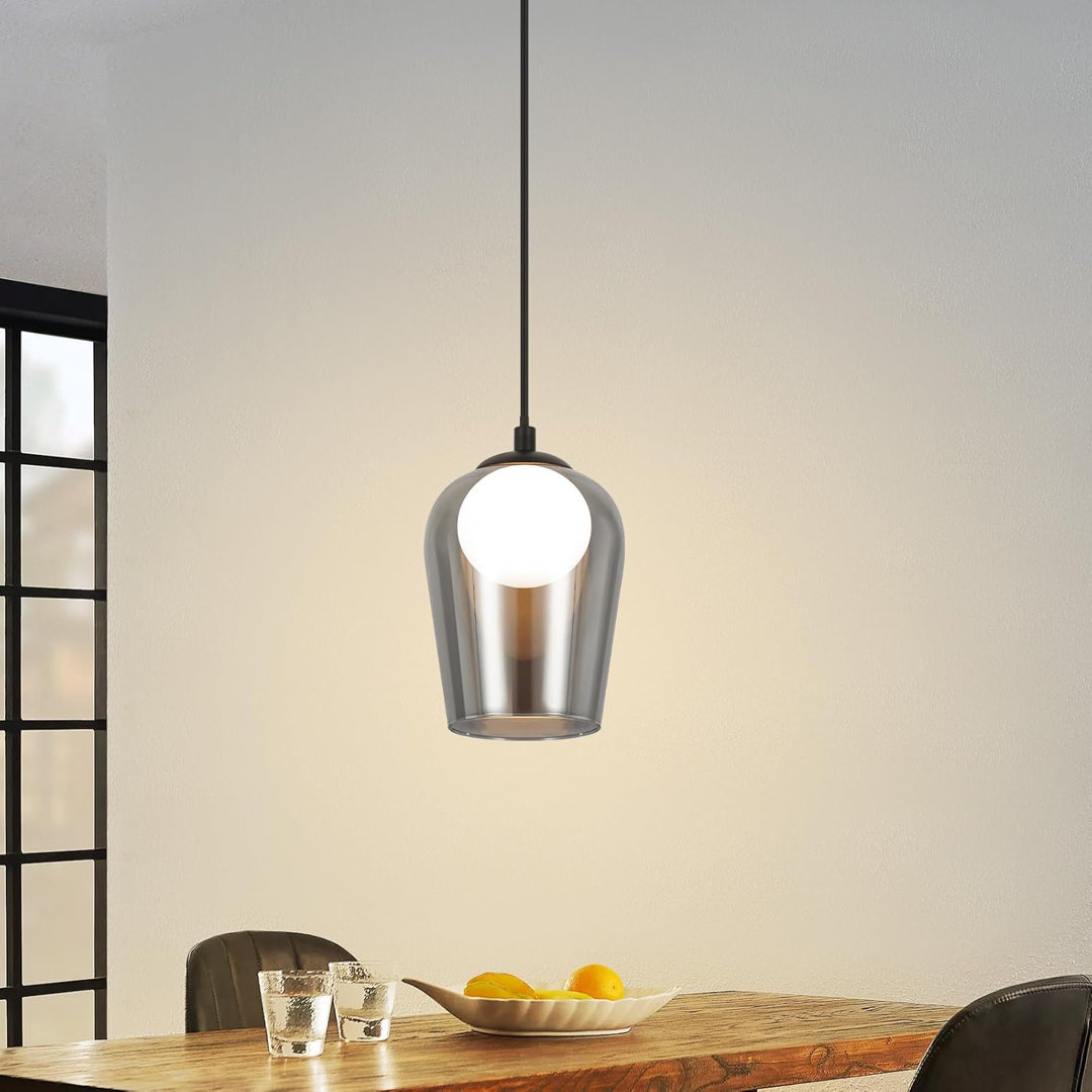 1 - Light Stainless Stee Cylinder Pendant