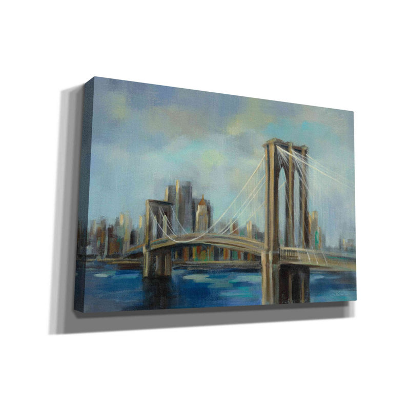 «Brooklyn Bridge» par Silvia Vassileva, art mural sur toile, 60 po x 40 po, H 18 po x l 26 po x P 0,75 po