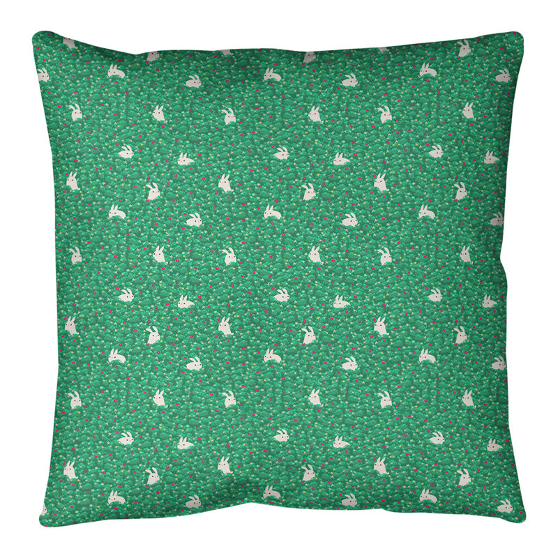Coussin de sol Katelyn Elizabeth, 36 po x 36 po, Jaune et pastel