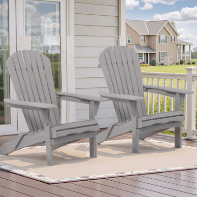 Solid Wood Folding Adirondack Chair