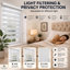 Pinecrest Home Good - Store à motif zébré sur mesure pour fenêtres d'intérieur - Filtration de la lumière et obscurcissement des pièces (couleur grise) (hauteur 78 po) (largeur 69 po)-762943856-762943765