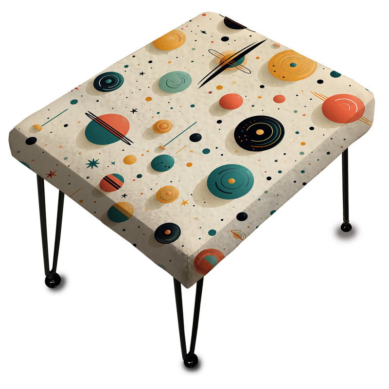 Cosmic Landscape - Geometric Rectangle Ottoman