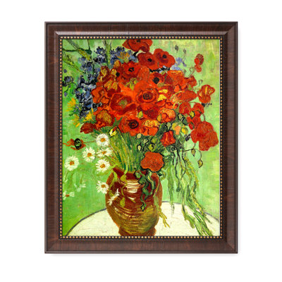 Coquelicots et marguerites rouges