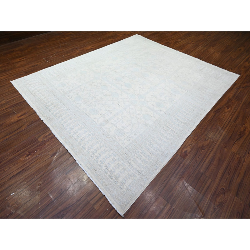 Tapis ivoire en laine New Age 7 pi 10 po x 9 pi 5 po Vitoria