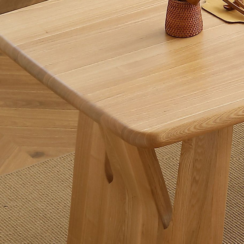 Solid wood large board dining table widened, 29.53"H x 86.61"L x 35.43"W