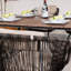 Ensemble repas pour patio en métal et osier pour 6 personnes Melissa-132208358-132208362