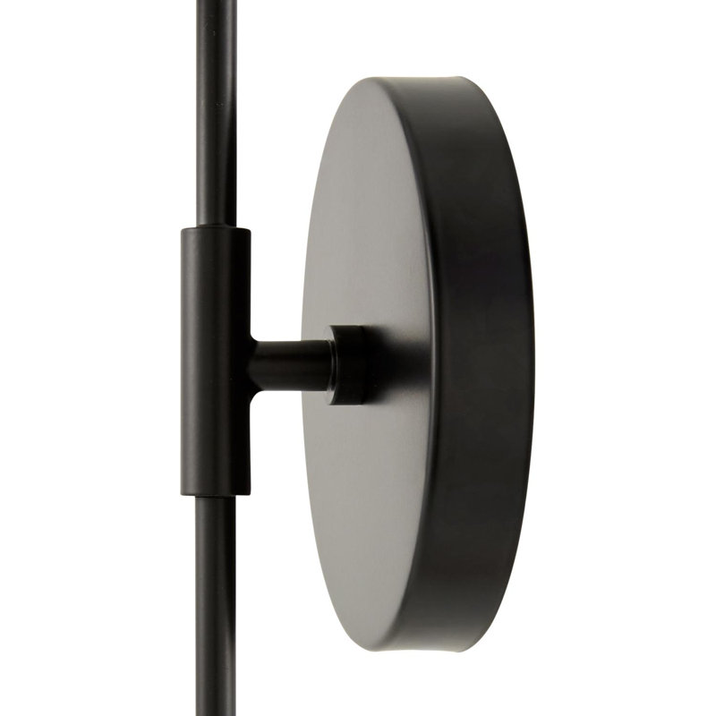 Applique murale câblée 1 lumière H 20 po Coallier, Noir, noir, noir, noir