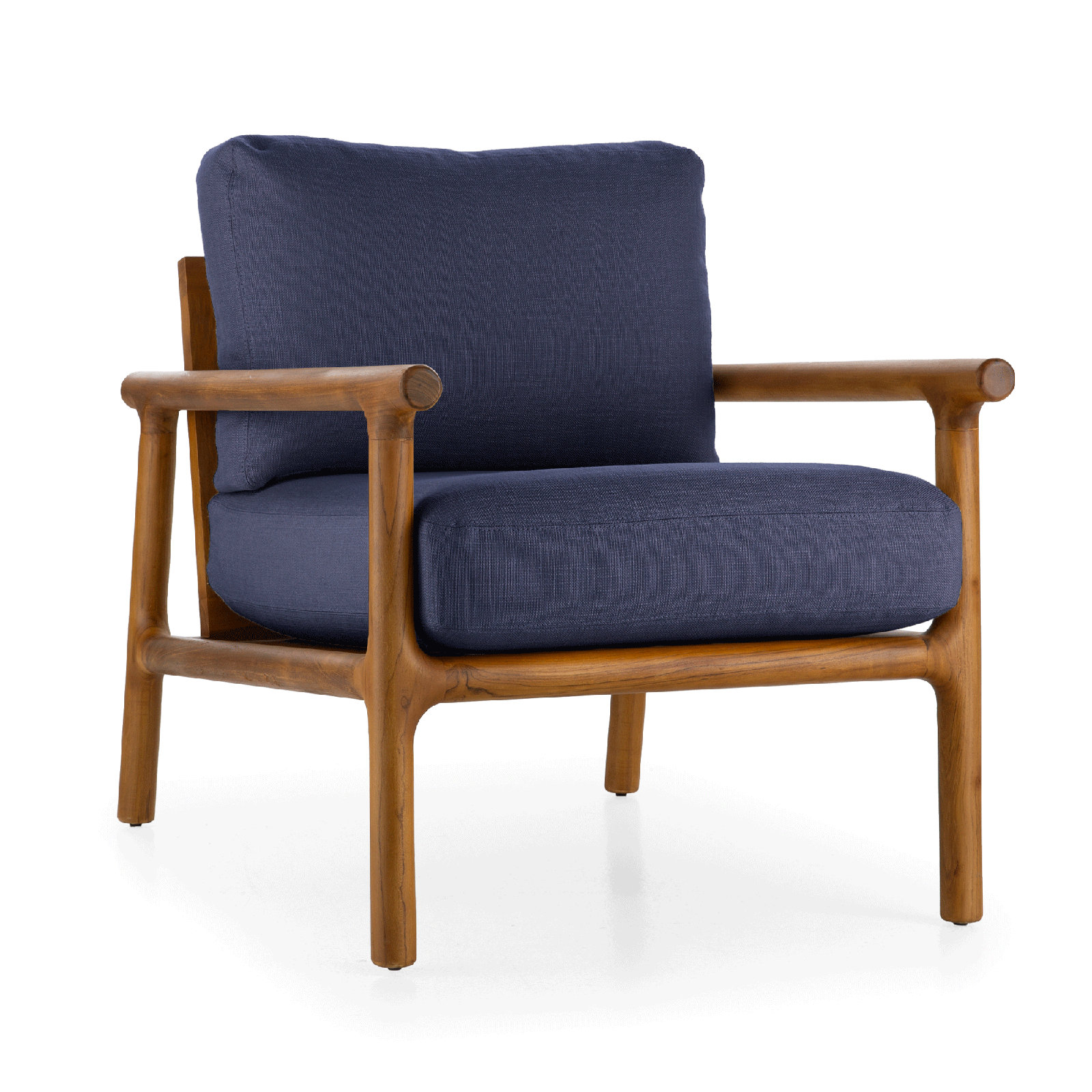 Cellire Linen Armchair, Navy Polyester