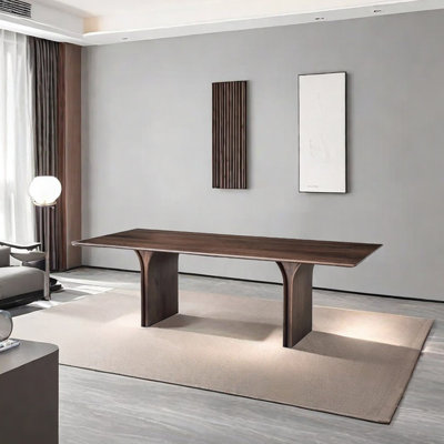 Walnut rectangular dining table