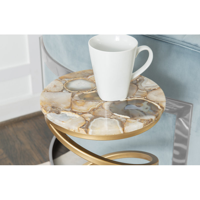 Table de bout Lorelai, Or, Amber