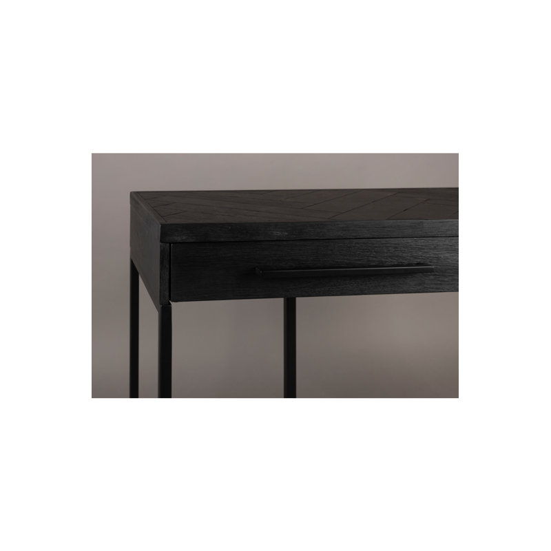 Class 47'' Solid Wood Top Console Table, Black
