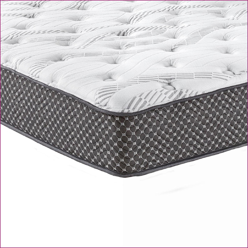 Matelas Grand matelas hybride matelassé 10 po, mi-ferme | blanc cassé | Mousse et ressort, 10", Grand lit