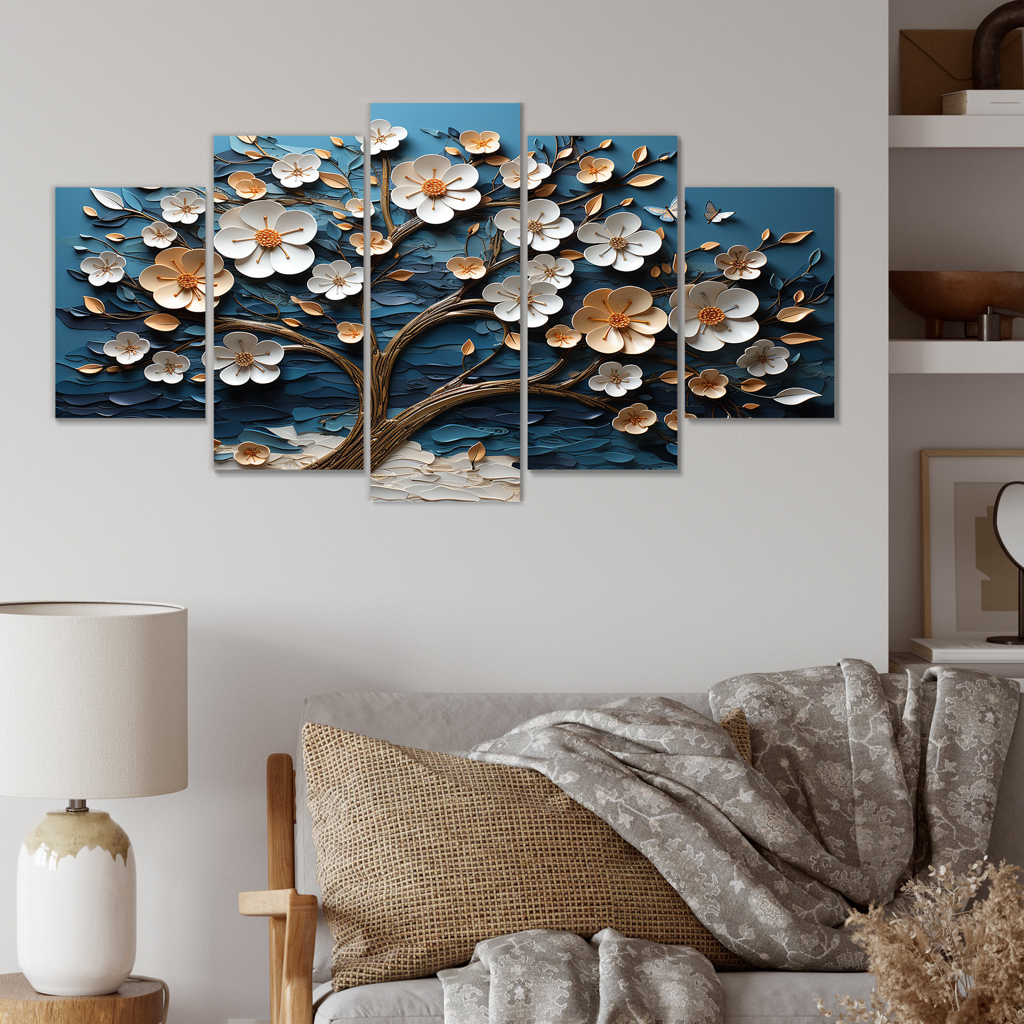 Lark Manor™ Blue And White Orchid Tree Garden Of Branches II - Tree ...