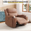 Fauteuil de cinéma maison électrique en cuir Nebraska de 94 cm de large avec porte-gobelet dissimulé 