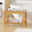 Bamboo Shower Bench Seat with Storage Shelf-1594284441