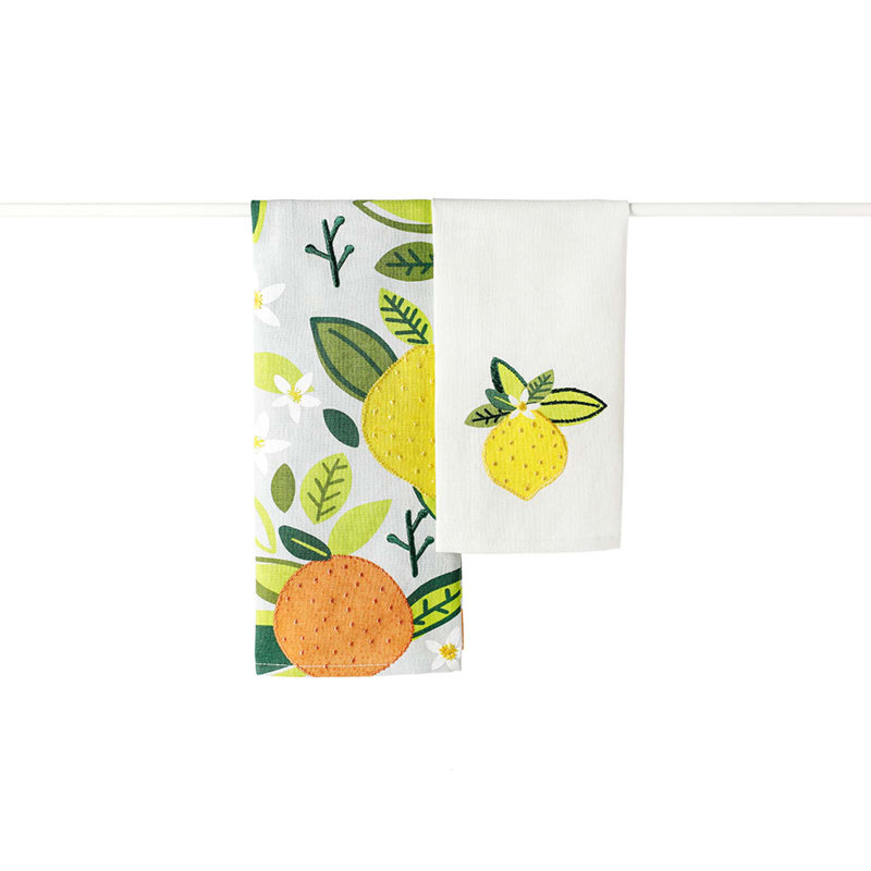 Citrus Lemon Towels Set Of 2