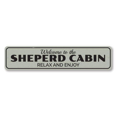 Cabin Relax & Enjoy Aluminum Sign