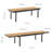 Heck 12 Person Extendable Dinig Set With Teak Tabletop Aluminum Frame, Rattan Hand Woven Chairs With Cushions