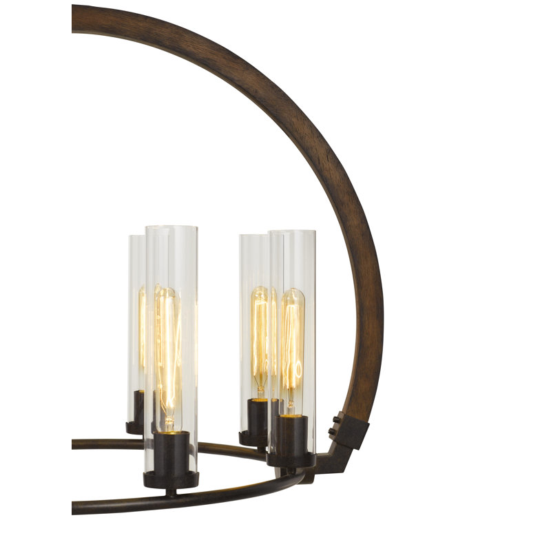 8 - Light Wagon Wheel Chandelier