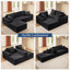 Chaise longue longue droite, canapé modulaire en velours côtelé avec base arquée et antidérapante, 3 coussins de dossier et 2 coussins décoratifs pour la chambre à coucher-280676165