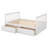 Full Over Full Bunk Bed With Drawers, Convertible Beds, White-282379786-282379787
