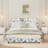 Floating Bed Frame With LED Light And Charging Station Upholstered Platform Bed Frame With Headboard And Hidden Storage Space, No Box Spring Needed-258164109