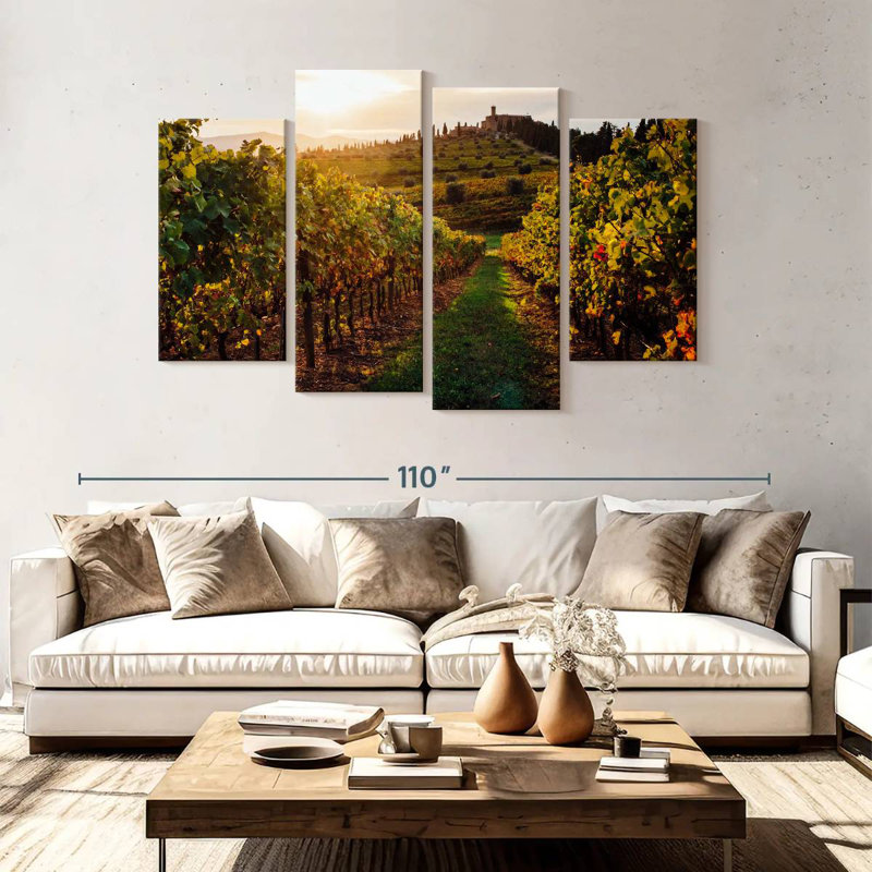 Alvord Tuscan Vineyard Sunset, H 54 po x l 84 po