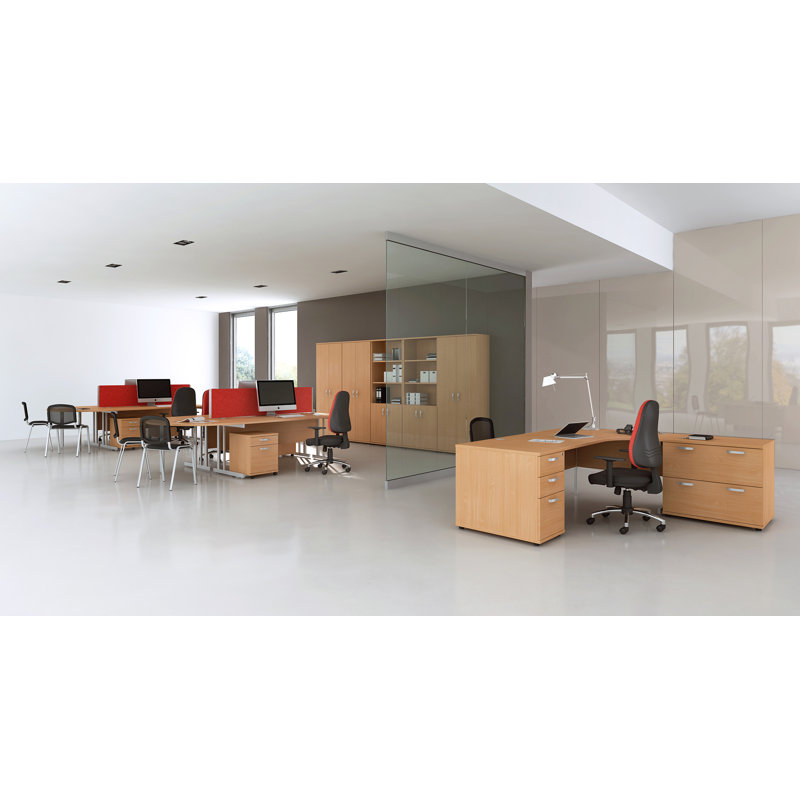 Impulse 80cm Wide 2 -Drawer File Cabinet, Beech