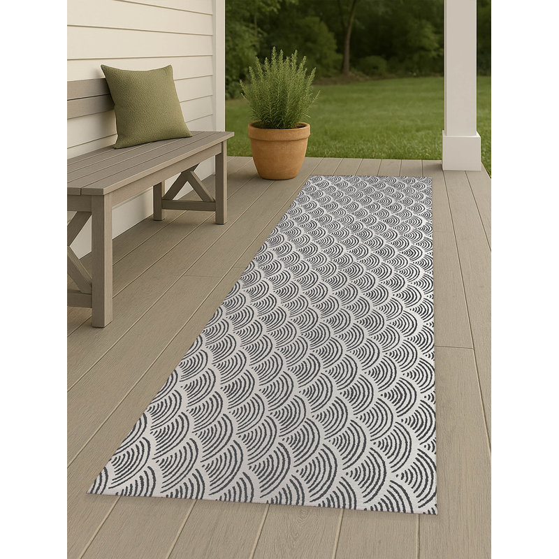 Tapis d'extérieur antidérapant Rolling Waves, Tapis de couloir 2 pi 6 po x 8 pi