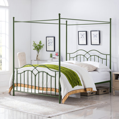 Élégante base de lit à baldaquin en métal, pour ajouter élégance et durabilité à n'importe quelle chambre à coucher.