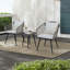 Ensembles de meubles de patio 3 pièces en osier de rotin PE avec table-1068455877