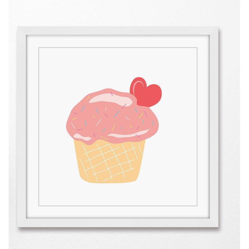 « petits gâteaux cœur » par diana alcala, reproduction d’art encadrée, H 32 po x l 32 po x P 1,5 po