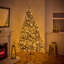 2.1m Pre-lit Flocked Woodcote Spruce Christmas Tree