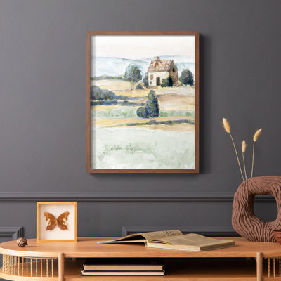 «On The Countryside II», reproduction encadrée - bois massif