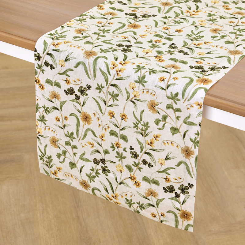 100% Pure Line Table Runner -fall Botanical, 72" x 14"