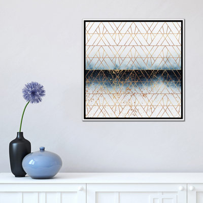 Bleu d’hiver géo par Elisabeth Fredriksson-reproduction d’art