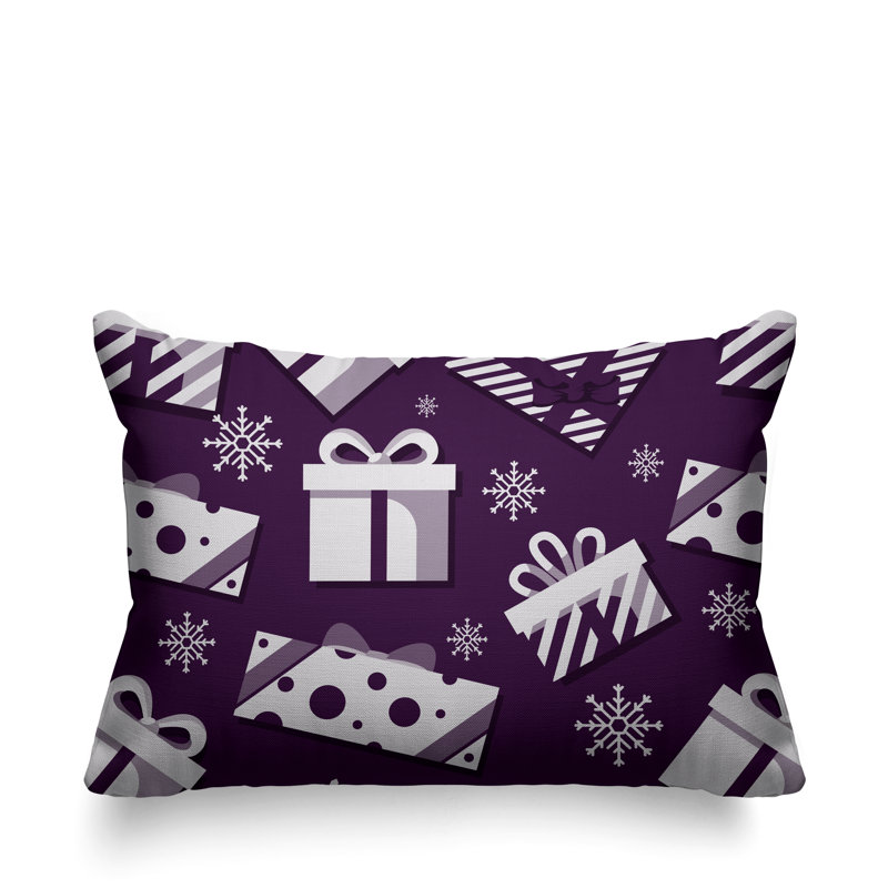 Coussin intérieur / extérieur Christmas Gift, Mauve