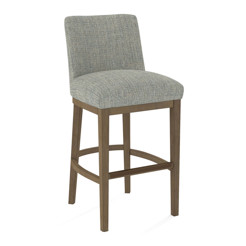 Upholstered Stool, 61626-87, Weathered Gray