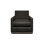 Fauteuil pivotant en cuir véritable Albur