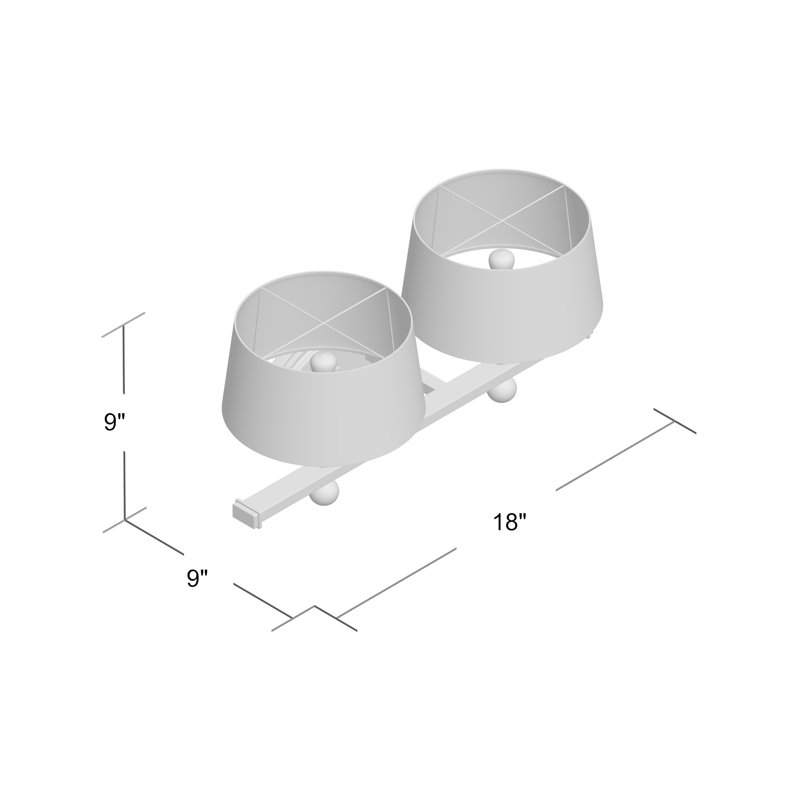 Éclairage pour meuble-lavabo 2 lumières Lewis