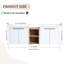 Meuble-lavabo mural 60 po avec lavabo et tiroirs 60 po