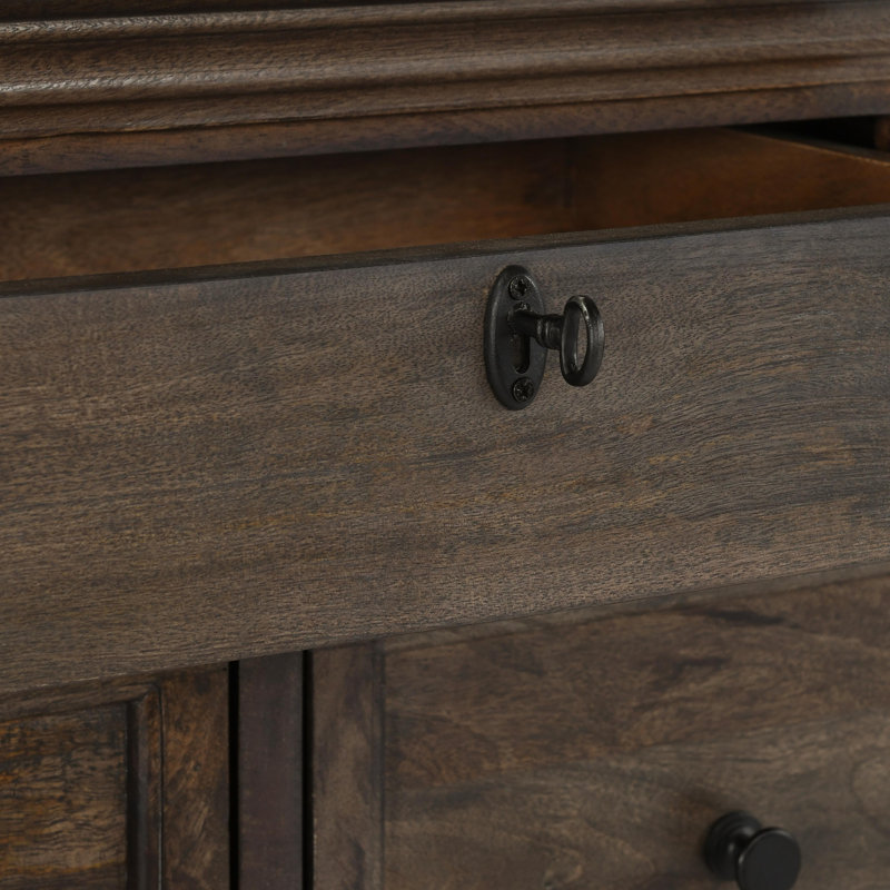 Adelaide Nine-drawer Mango Wood Dresser In Cocoa Brown, Dark Brown