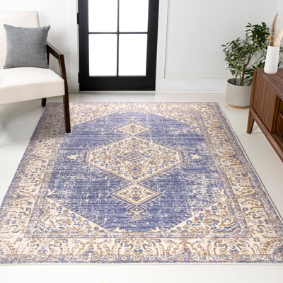 Mordecai Modern Tribal Medallion Lavender/Grey Rug