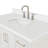Magnolia 43" Single Bathroom Vanity in White, with 1.5 Pure White Quartz Top, Oval Sink-1228860240-1243715901