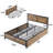 Bed Frame With 4 Storage Drawers And Wood Headboard-1960742534