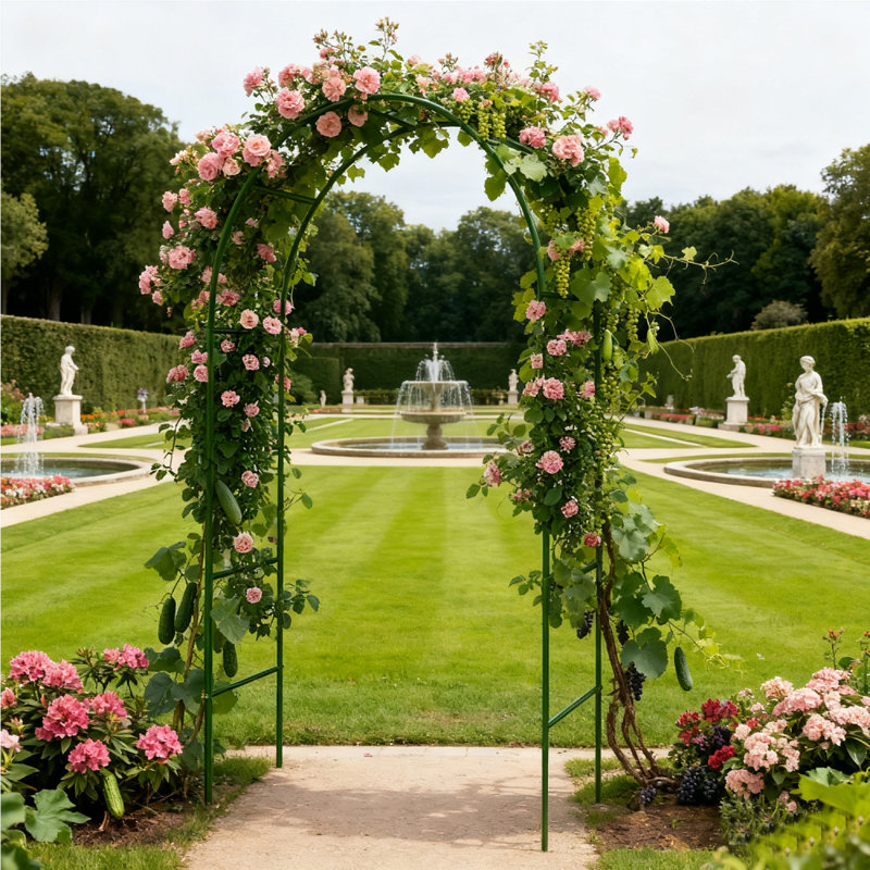 Tonnelle de jardin en métal pour l'extérieur, Vert