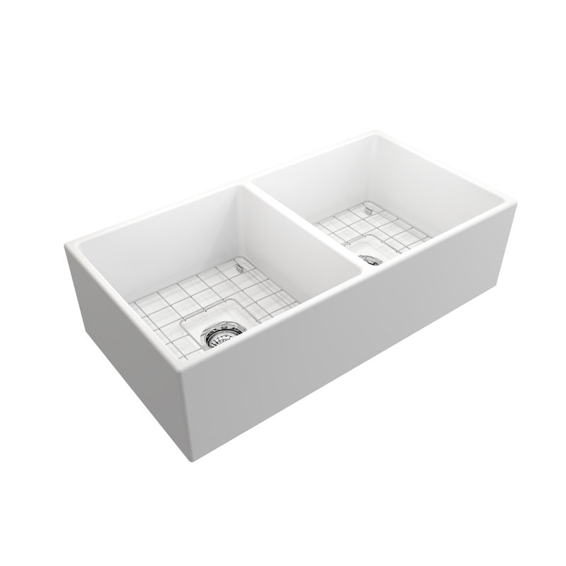 36'' L Kitchen Sink, Matte White