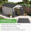 Abri de jardin portatif en plastique avec terrasse et toit en pente-127386045